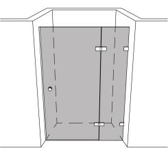 Dusche Nische unikat 215 classic dreh UN215CL 