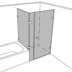 Dusche Eckeinbau BW-Anschluss unikat 225 classic dreh UN225CL 
