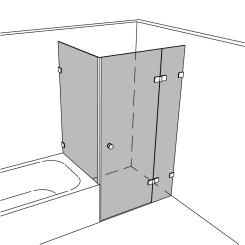 Dusche Eckeinbau BW-Anschluss unikat 265 classic dreh UN265CL 