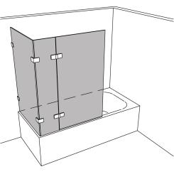 Dusche Badewannenaufsatz unikat 670 classic dreh UN670CL 