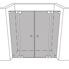 Dusche Nische unikat 230 heiswing UN230HSW 