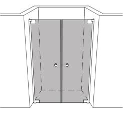 Dusche Nische unikat 205 heiswing UN205HSW 