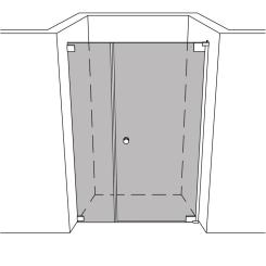 Dusche Nische unikat 210 heiswing UN210HSW 
