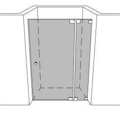 Dusche Nische unikat 215 heiswing UN215HSW 