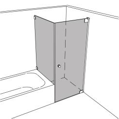 Dusche Eckeinbau BW-Anschluss unikat 255 heiswing UN255HSW 