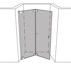 Dusche Nische unikat 290 heiswing UN290HSW 