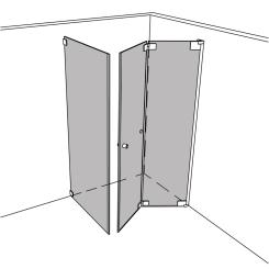 Dusche Eckeinbau Viereck unikat 291 heiswing UN291HSW 