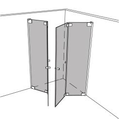 Dusche Eckeinbau Viereck unikat 292 heiswing UN292HSW 
