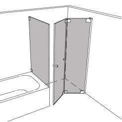 Dusche Eckeinbau BW-Anschluss unikat 295 heiswing UN295HSW 