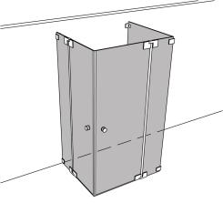 Dusche Viereck Wandanbau unikat 323 heiswing UN323HSW 