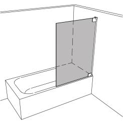 Dusche Badewannenaufsatz unikat 600 heiswing UN600HSW 