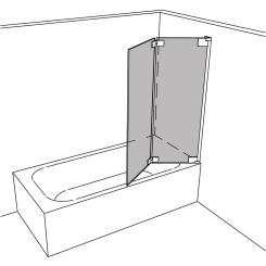 Dusche Badewannenaufsatz unikat 650 heiswing UN650HSW 