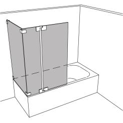 Dusche Badewannenaufsatz unikat 670 heiswing UN670HSW 