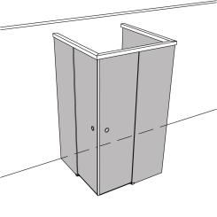 Dusche Viereck Wandanbau unikat 133 UN133SOFT 