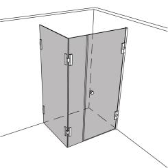 Dusche Eckeinbau Viereck unikat 220 DS15 UN220DS15 