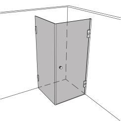 Dusche Eckeinbau Viereck unikat 250 DS15 UN250DS15 