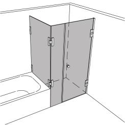 Dusche Eckeinbau BW-Anschluss unikat 225 DS15 UN225DS15 