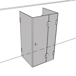 Dusche Viereck Wandanbau unikat 263 DS15 UN263DS15 