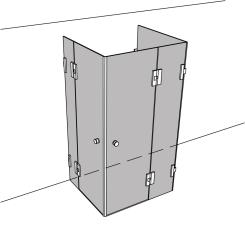 Dusche Viereck Wandanbau unikat 323 DS15 UN323DS15 