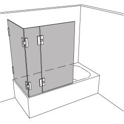 Dusche Badewannenaufsatz unikat 670 DS15 UN670DS15 