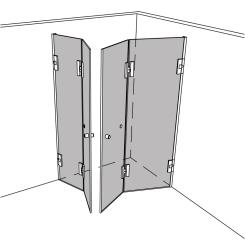 Dusche Eckeinbau Viereck unikat 292 DS15 UN292DS15 
