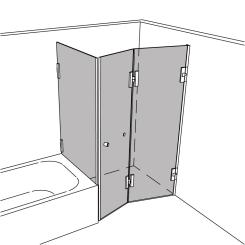 Dusche Eckeinbau BW-Anschluss unikat 295 DS15 UN295DS15 