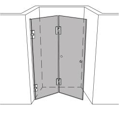 Dusche Nische unikat 290 DS15 UN290DS15 