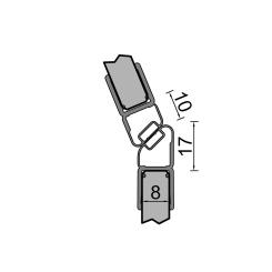 Dichtprofil Nr.6 Magnetleistensatz 1x45° + 1x67,5° 2500mm 