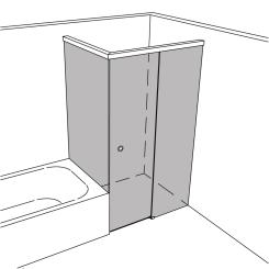 Dusche Eckeinbau BW-Anschluss unikat 115 UN115SOFT EasyClean+ 