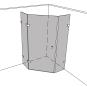 Artikelbild 1 des Artikels “Dusche Eckeinbau Fünfeck unikat 405 classic dreh UN405CL “