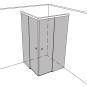 Artikelbild 5 des Artikels “Dusche Eckeinbau Viereck unikat 120 UN120SOFT EasyClean “