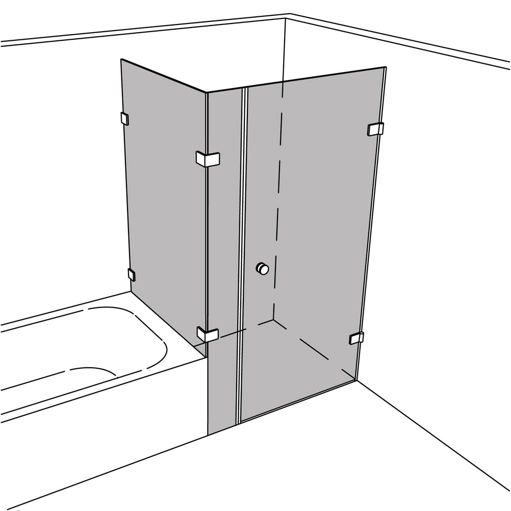 Artikelbild 1 des Artikels “Dusche Eckeinbau BW-Anschluss unikat 225 classic dreh UN225CL “