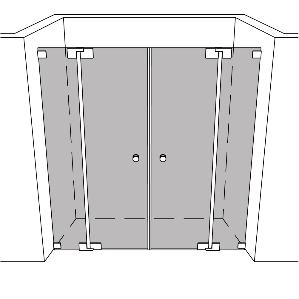 Artikelbild 1 des Artikels “Dusche Nische unikat 230 heiswing UN230HSW “