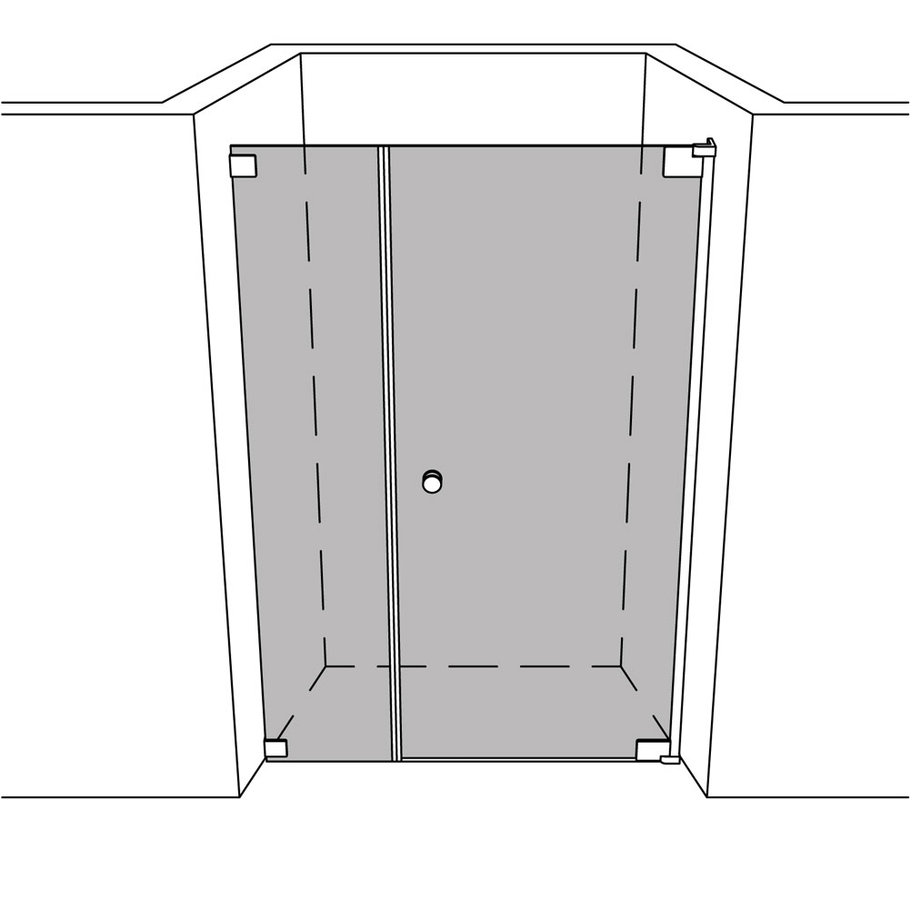 Artikelbild 1 des Artikels “Dusche Nische unikat 210 heiswing UN210HSW “