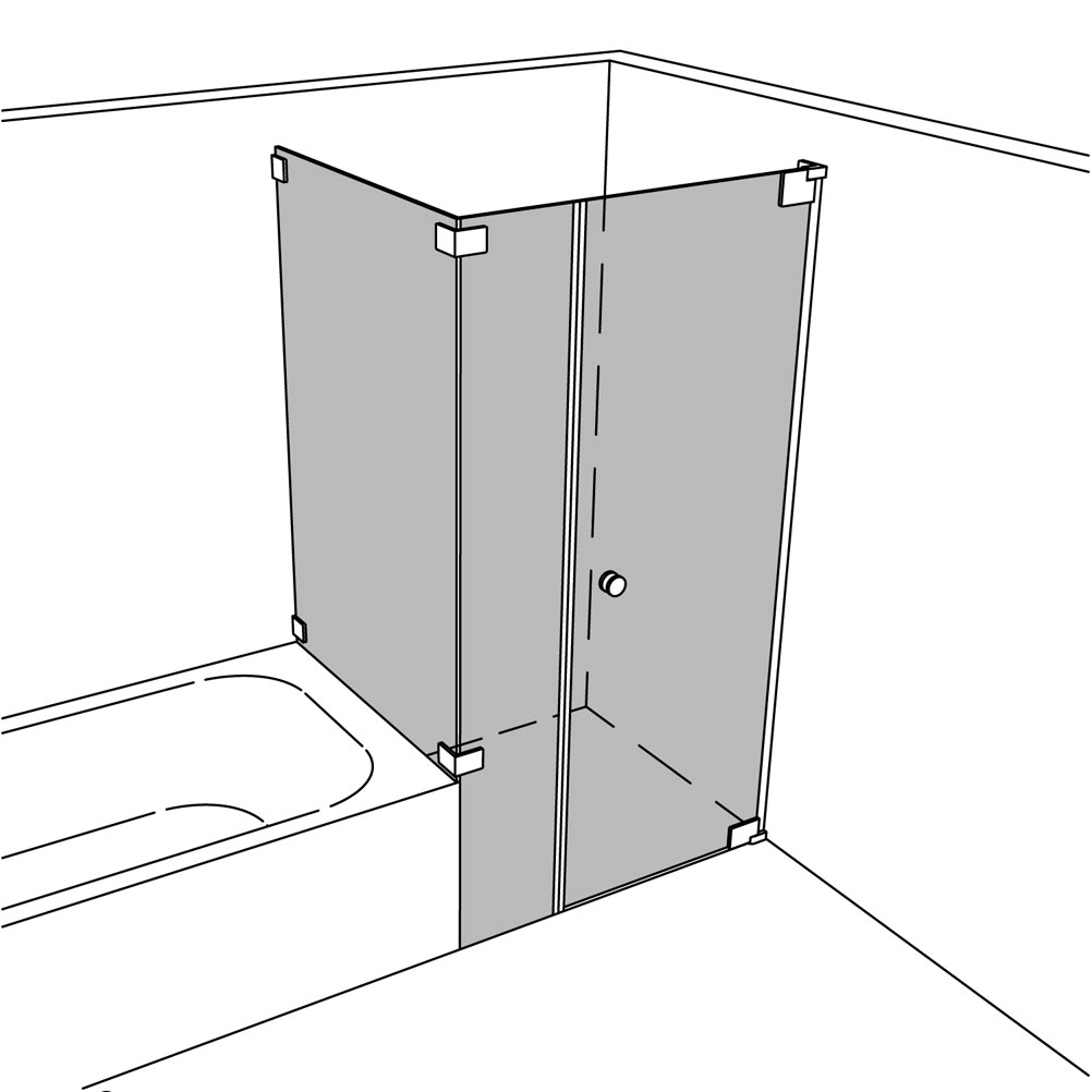 Artikelbild 1 des Artikels “Dusche Eckeinbau BW-Anschluss unikat 225 heiswing UN225HSW “