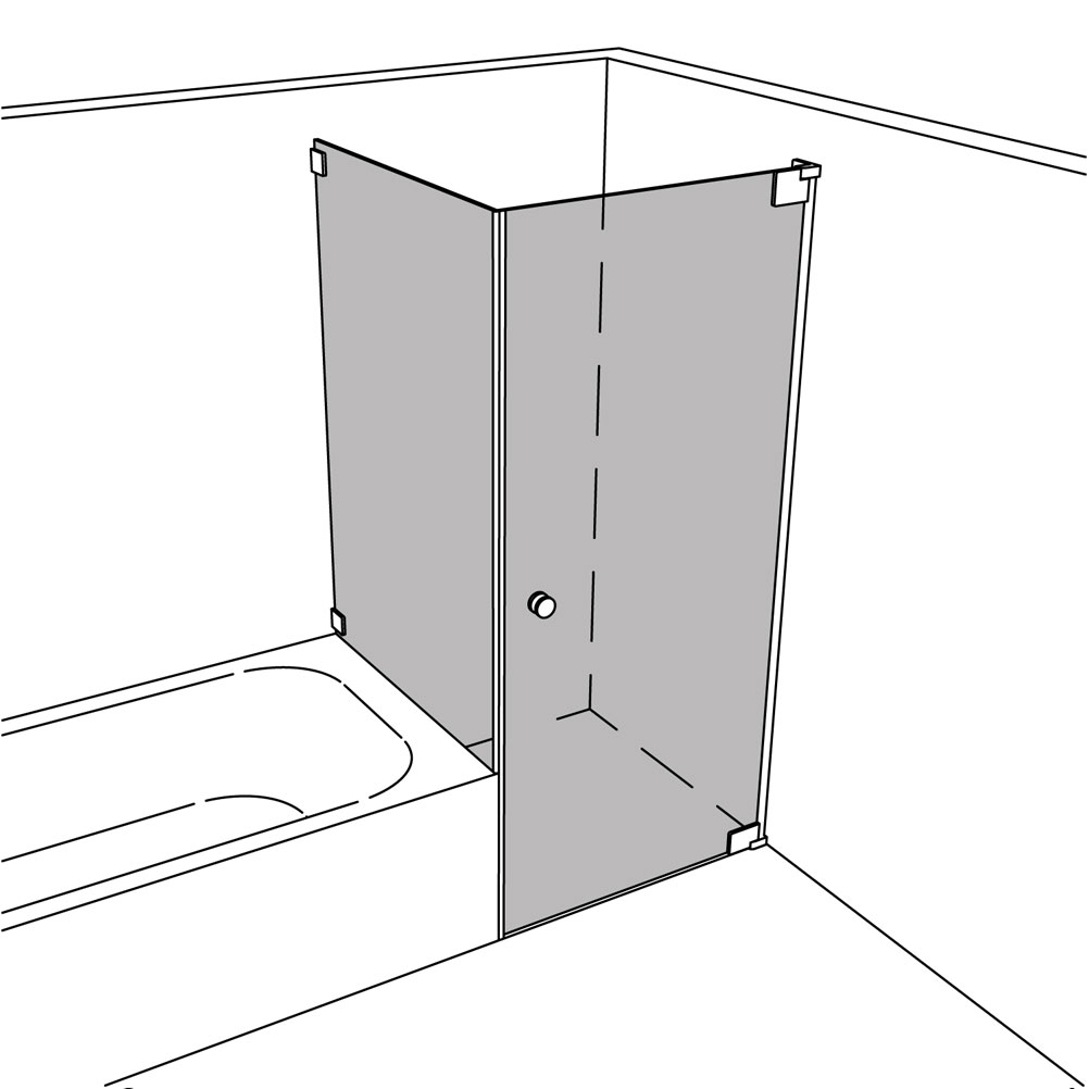 Artikelbild 1 des Artikels “Dusche Eckeinbau BW-Anschluss unikat 255 heiswing UN255HSW “