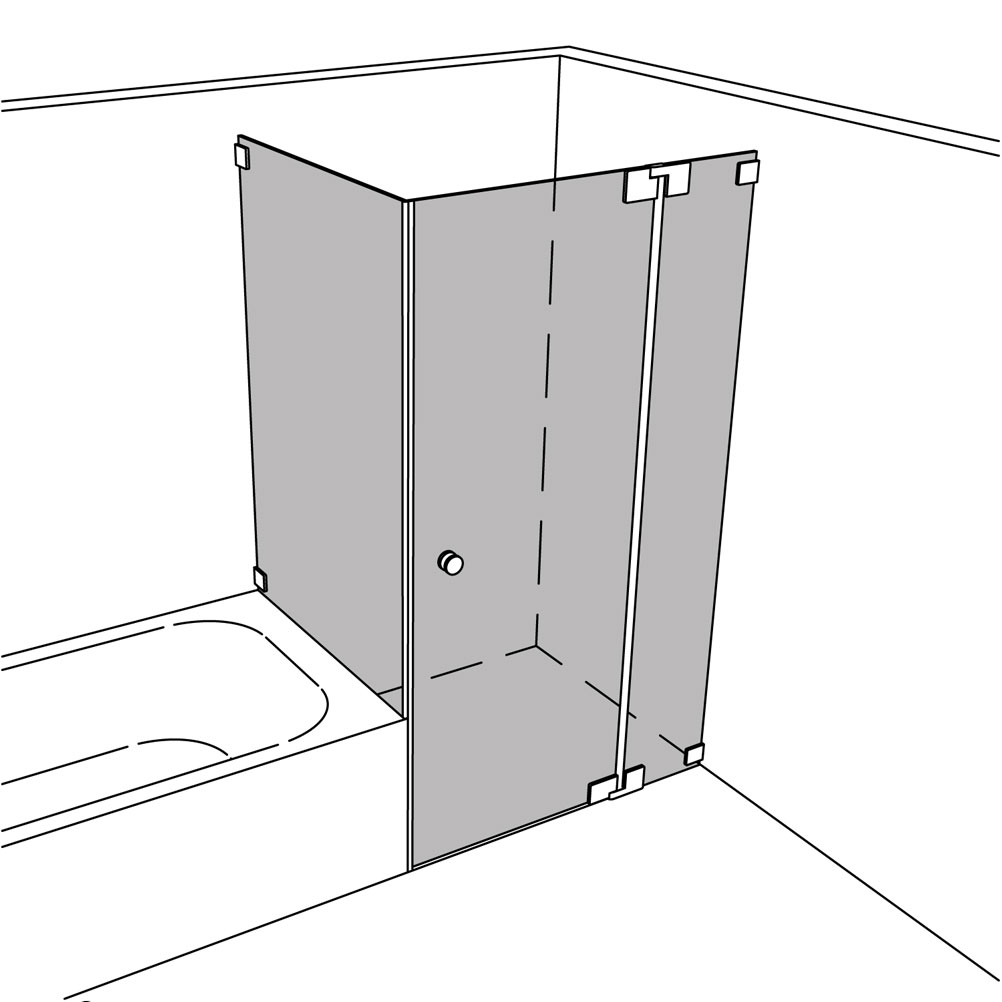 Artikelbild 1 des Artikels “Dusche Eckeinbau BW-Anschluss unikat 265 heiswing UN265HSW “