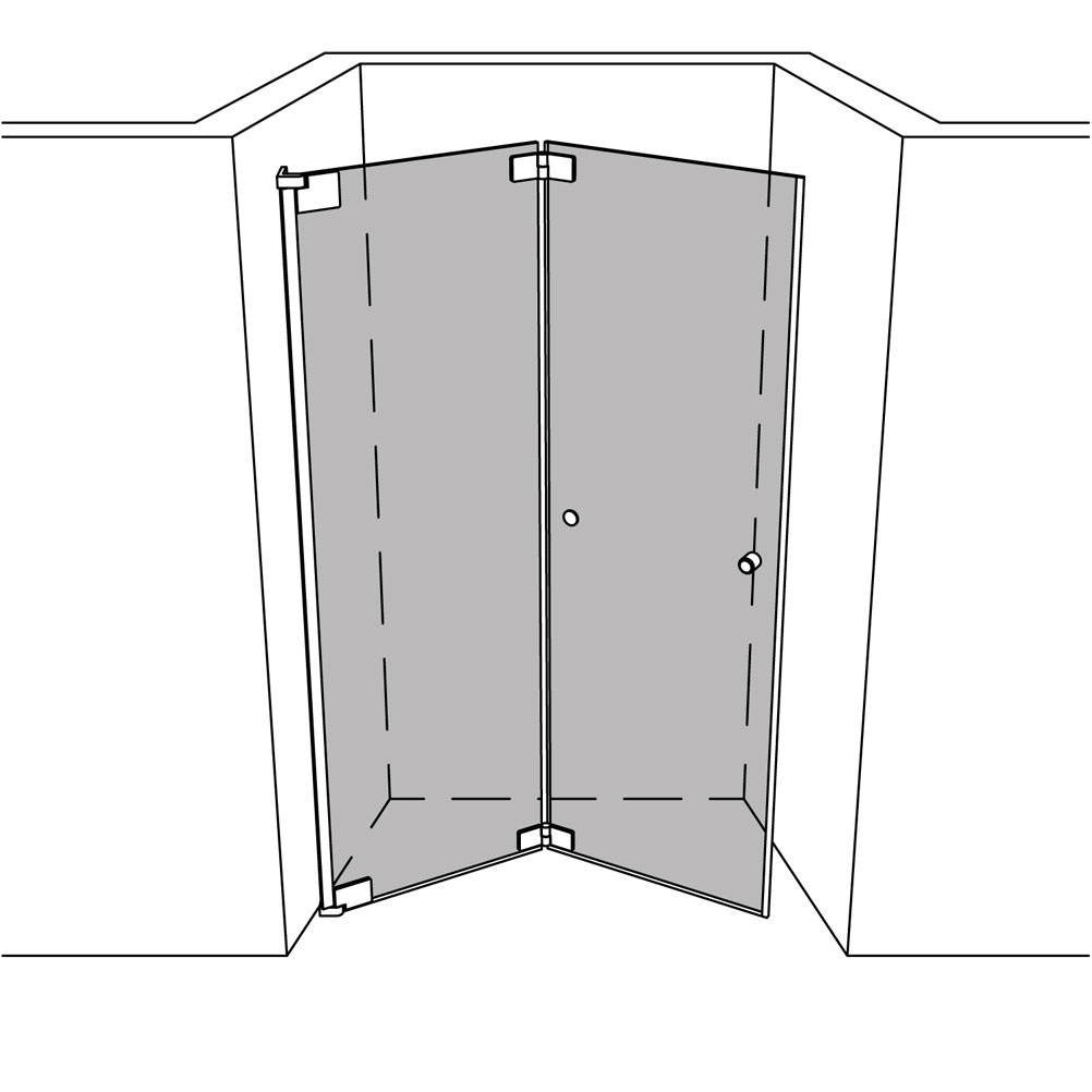 Artikelbild 1 des Artikels “Dusche Nische unikat 290 heiswing UN290HSW “