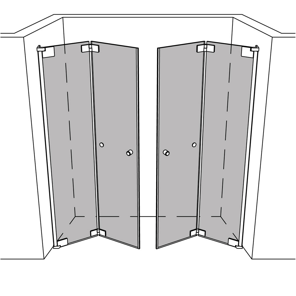 Artikelbild 1 des Artikels “Dusche Nische unikat 294 heiswing UN294HSW “