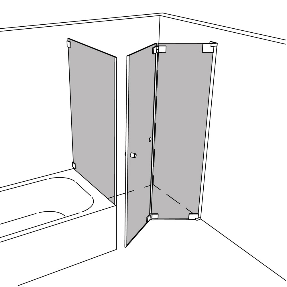 Artikelbild 1 des Artikels “Dusche Eckeinbau BW-Anschluss unikat 295 heiswing UN295HSW “