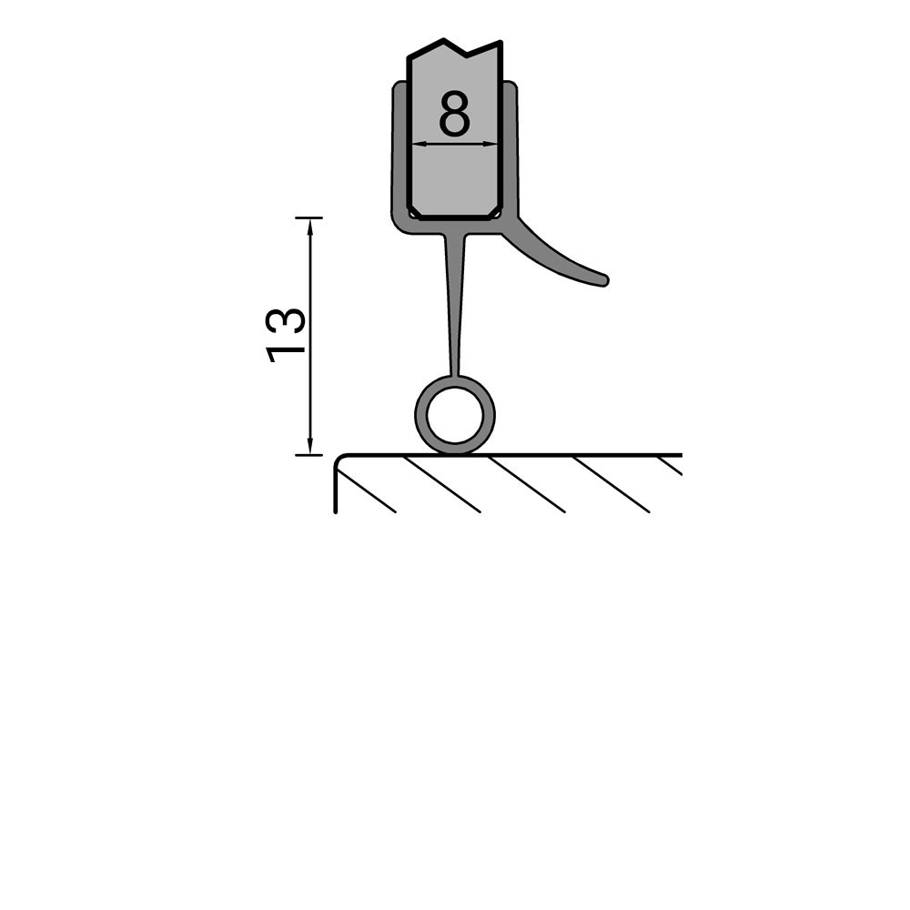 Artikelbild 1 des Artikels “Dichtprofil Wasserablaufprofil weicher Schlauch 6/8mm 2010mm “