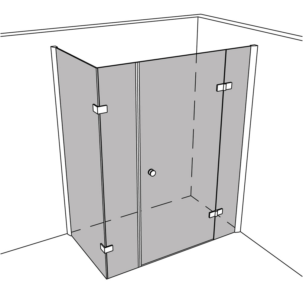 Artikelbild 1 des Artikels “Dusche Eckeinbau Viereck unilight 261 lift UL261LIFT “