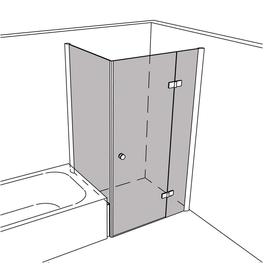 Artikelbild 1 des Artikels “Dusche Eckeinbau BW-Anschluss unilight 265 lift UL265LIFT “