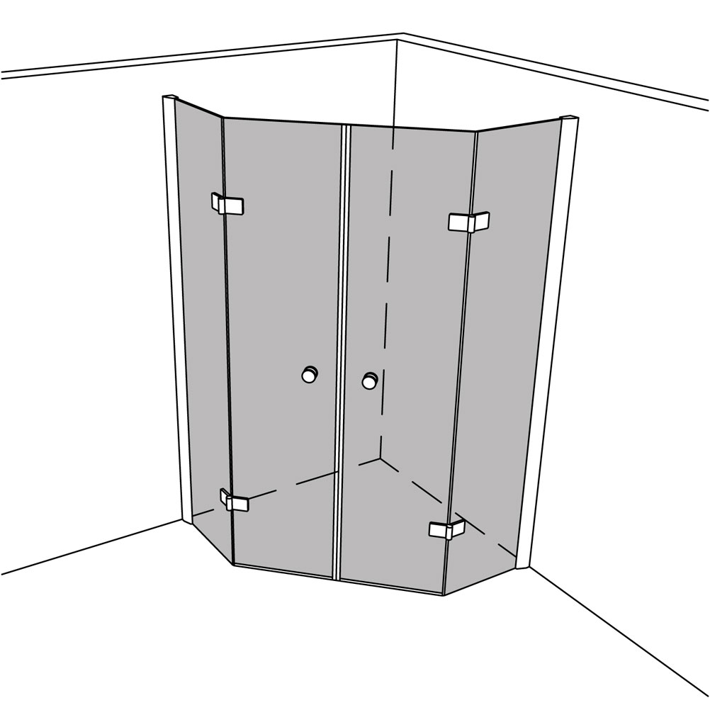 Artikelbild 1 des Artikels “Dusche Eckeinbau Fünfeck unilight 400 lift UL400LIFT “