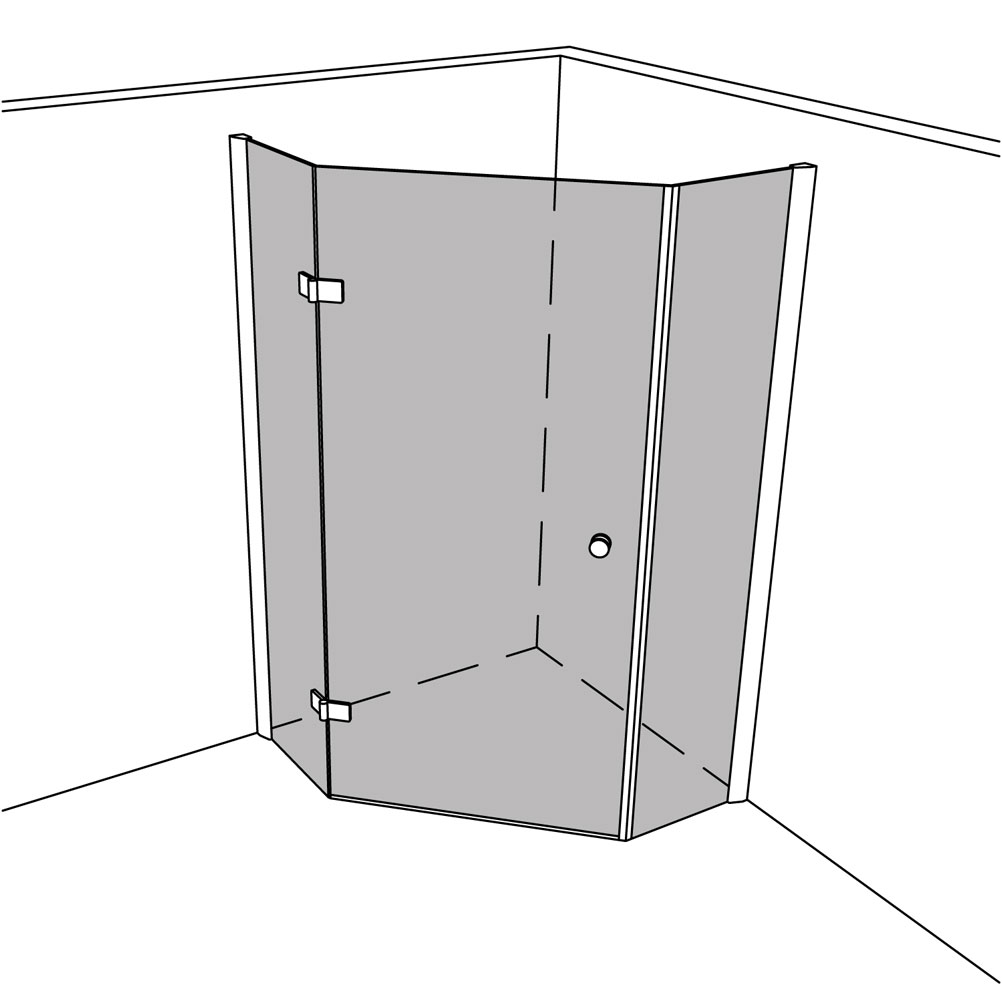 Artikelbild 1 des Artikels “Dusche Eckeinbau Fünfeck unilight 405 lift UL405LIFT “