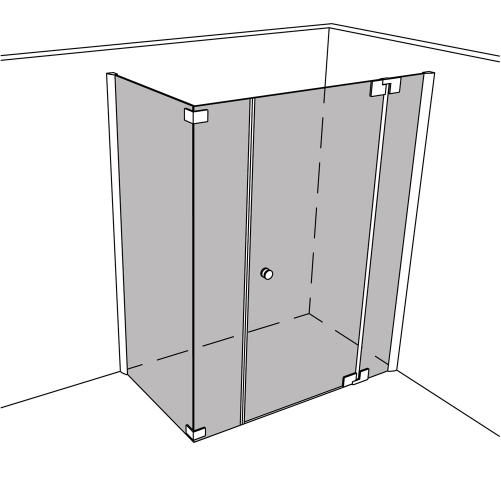 Artikelbild 1 des Artikels “Dusche Eckeinbau Viereck unilight 261 swing UL261SWING “