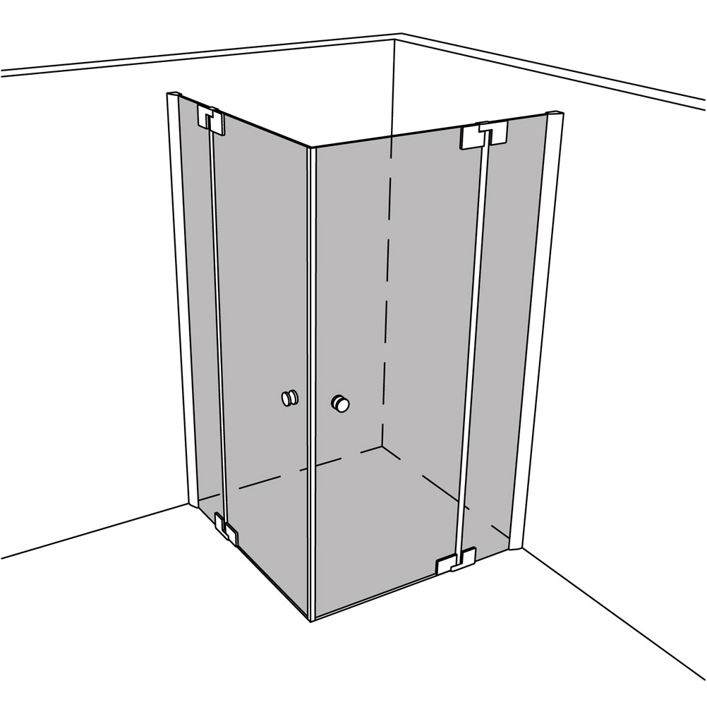 Artikelbild 1 des Artikels “Dusche Eckeinbau Viereck unilight 320 swing UL320SWING “