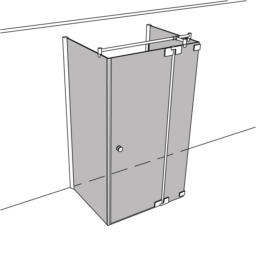 Artikelbild 1 des Artikels “Dusche Viereck Wandanbau unilight 263 swing UL263SWING “