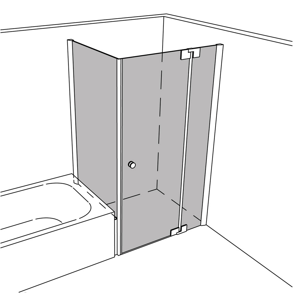 Artikelbild 1 des Artikels “Dusche Eckeinbau BW-Anschluss unilight 265 swing UL265SWING “