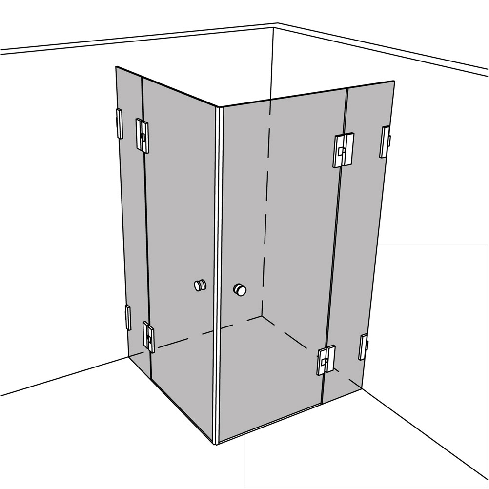 Artikelbild 1 des Artikels “Dusche Eckeinbau Viereck unikat 320 DS15 UN320DS15 “